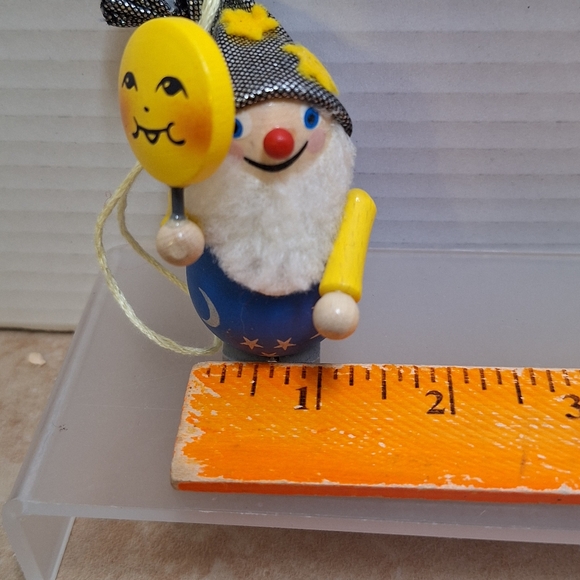 Steinbach German Folk Art Handmade Wooden Christmas Ornament Moon & Stars 3" - Picture 9 of 9